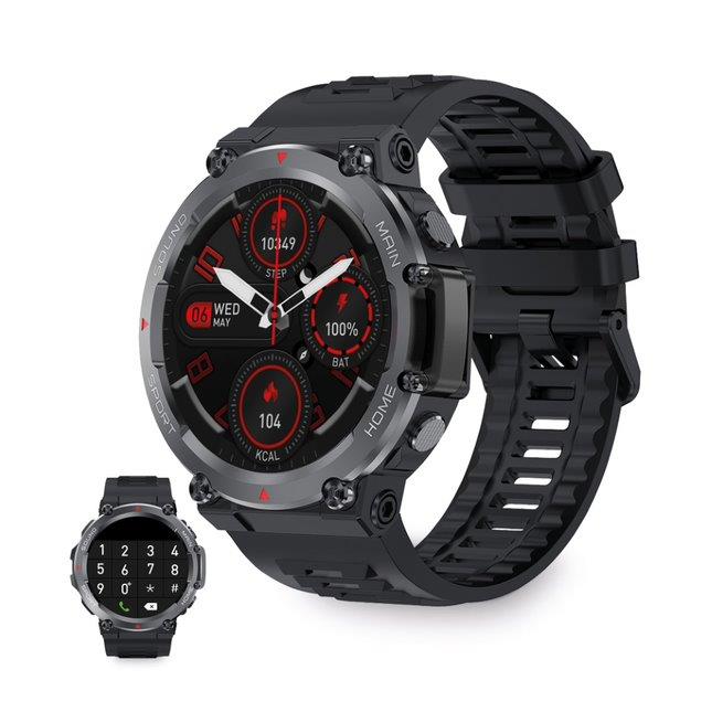 KSIX Oslo 1.5 Inch Smartwatch Black