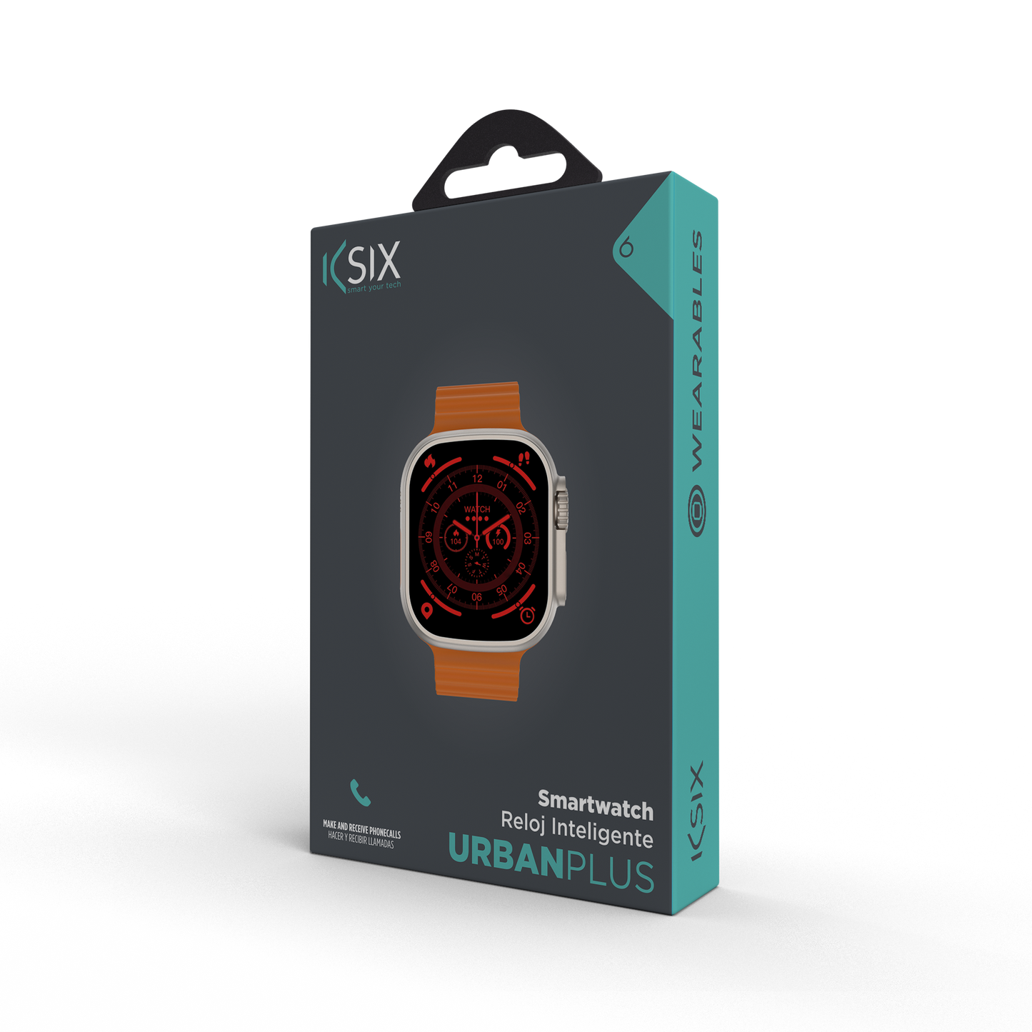 KSIX URBAN PLUS 2.05” SMARTWATCH ORANGE