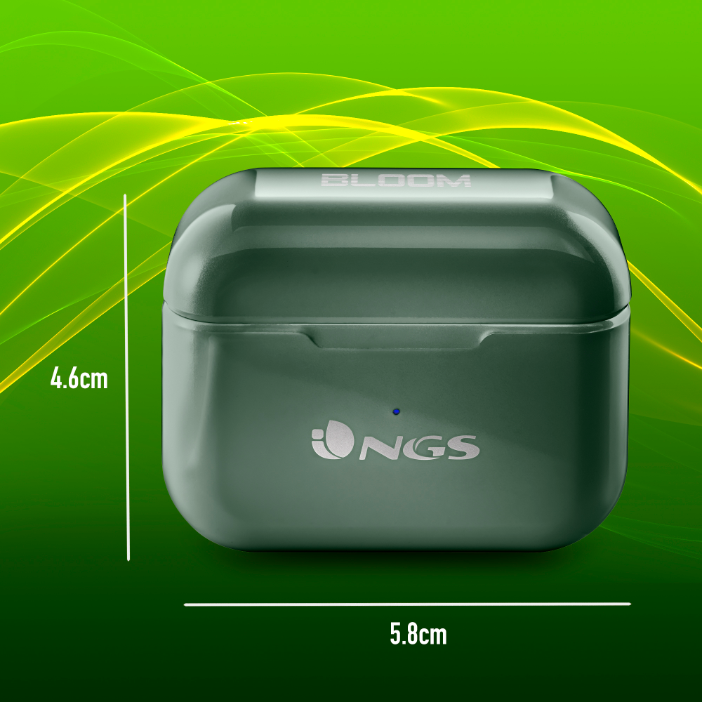 NGS ARTICA 24HR TWS EARBUDS BT 5.1 GREEN
