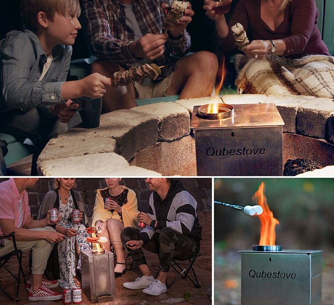 QubeStove 12 Inch 2-in-1 Pellet Burner And Hand Rotating Pizza Oven and Stove (Without Rotating Motor)
