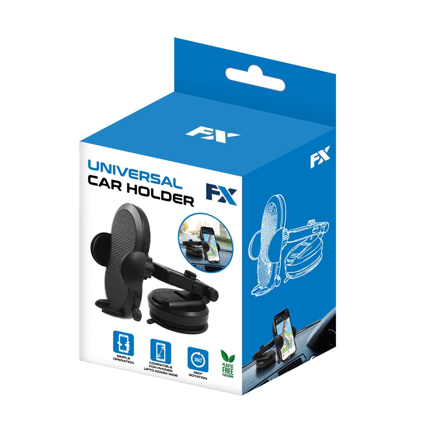 FX CAR PHONE HOLDER BLACK