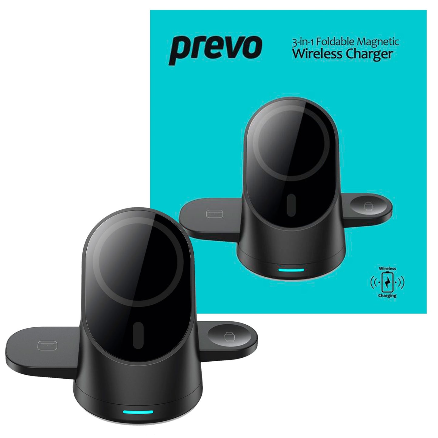 PREVO 3N1 25W MAG CHARGING STATION BLACK