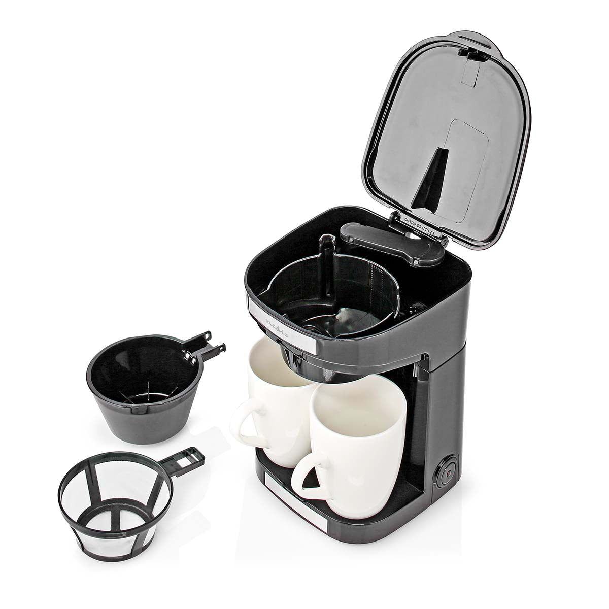 Nedis Compact Coffee Maker With 2 Porcelain Cups
