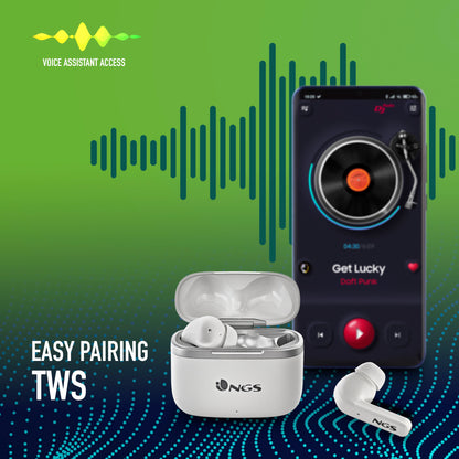 NGS CROWN 32HR TWS EARBUDS BT 5.1 WHITE USB-C