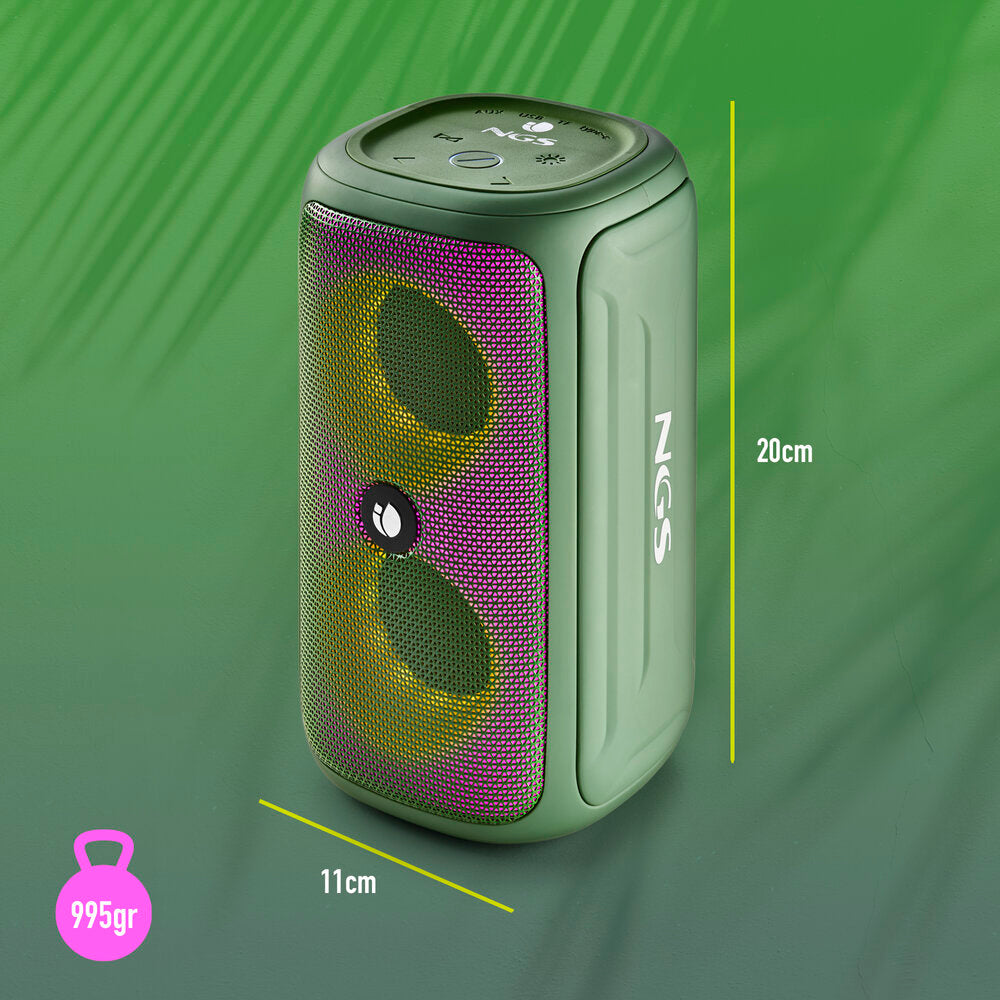 NGS ROLLER BEAST 32W BT SPEAKER TWS BT/USB/TF/AUX-IN GREEN