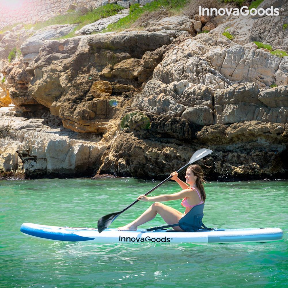 InnovaGoods Kaddle 2in1 Inflatable Paddle Surf Board with Seat and Accessories